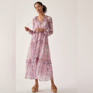 Anthropologie Multi Colored/pattern Maxi Dress